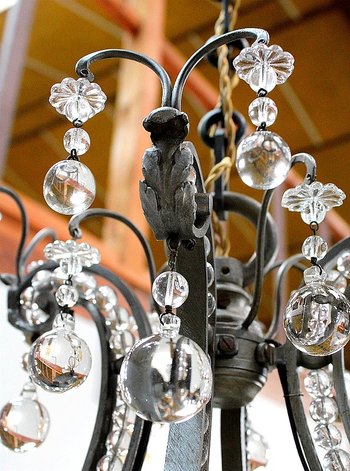 Bronze Half Cage Chandelier - End of XIXth century