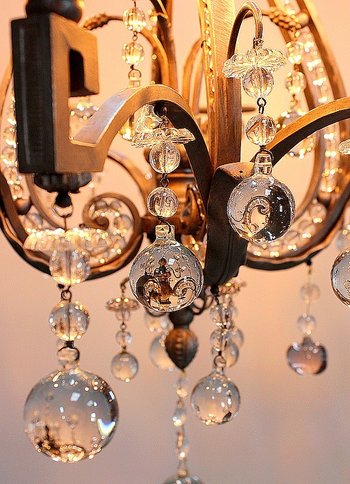 Bronze Half Cage Chandelier - End of XIXth century