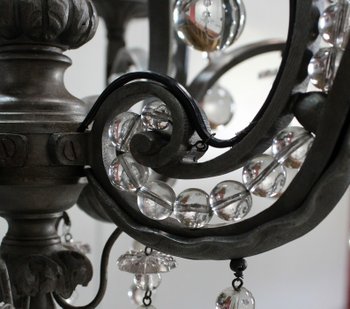 Bronze Half Cage Chandelier - End of XIXth century