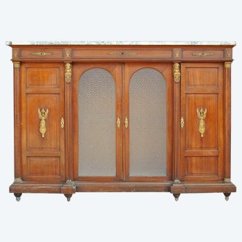 Large Mahogany Bookcase XIXth Empire Style