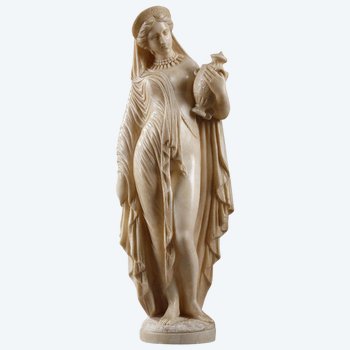 "pandora" After James Pradier, Alabaster Statuette, 19th Century