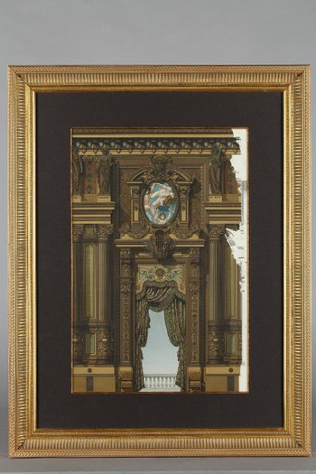 Lithographies "Grand foyer de l'Opéra de Paris",  pour "Le nouvel Opera de Paris", XIXe siècle