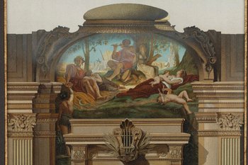 Lithographies "Grand foyer de l'Opéra de Paris",  pour "Le nouvel Opera de Paris", XIXe siècle