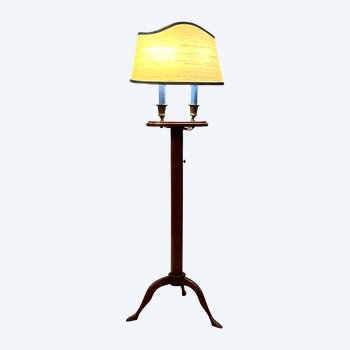 Reading Lamp, Pedestal Door Mahogany Flares Nineteenth Time