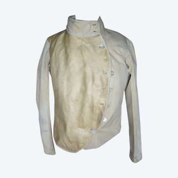 Nineteenth century canvas and skin fencing jacket