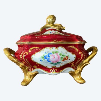 Grand Soupière en porcelaine Style Louis XV 