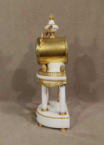 Marble and Gilt Bronze Pendulum, Maison Planchon, Louis XVI – 19th century style