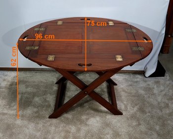 Table de Bateau « Butler » sur tréteaux – fin XIXe