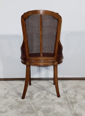 Office armchair in solid beech, Louis XVI style - 1900