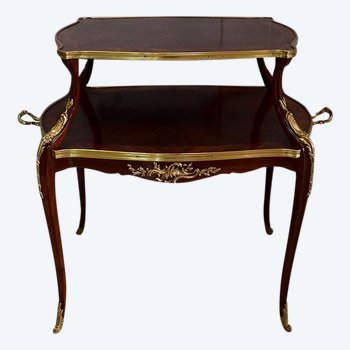 Marquetry Tea Table, Louis XV Style - Early 20th Century