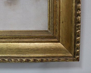 Painting on Canvas with Golden Frame, by A. Delahogue – 1892