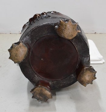 Bedeutende Cloisonné-Vase aus Kupfer, chinesischer Herkunft - Ende des 19. Jahrhunderts