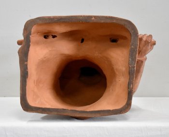 Busto in terracotta "Pescatore al timone", di L. Morice - Fine XIX secolo