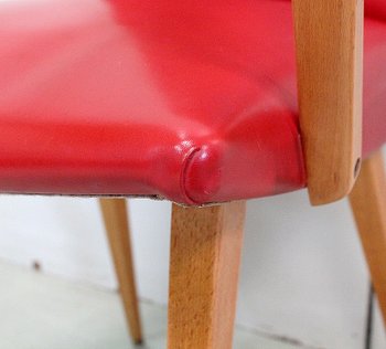 Fauteuil en Hêtre, goût Baumann – 1950 / 1960