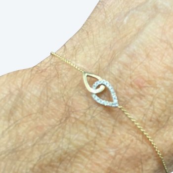 BRACCIALE IN ORO 9K E DIAMANTI
