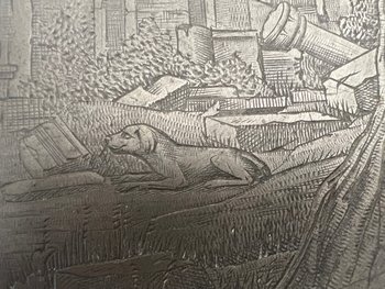 Grande piatto massonico in peltro XVIII