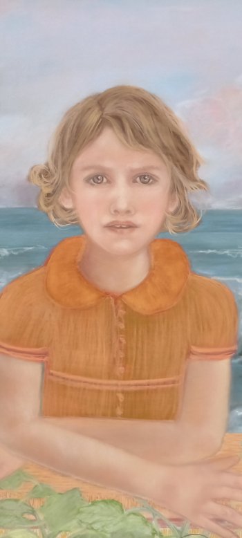 Grand pastel portrait "Le petit Emile" 