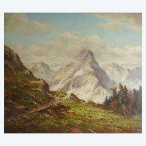 Paysage De Montagne, XXe Siècle.