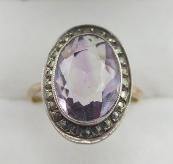 Ring Set with an Amethyst, Napoleon III.