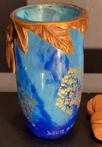 Vaso Daum con cicala, vaso liberty della scuola di Nancy