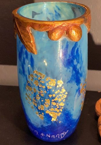 Vaso Daum con cicala, vaso liberty della scuola di Nancy