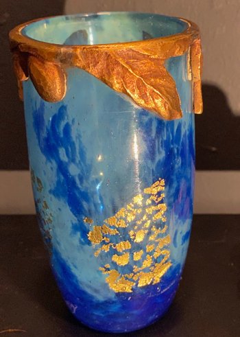 Vaso Daum con cicala, vaso liberty della scuola di Nancy