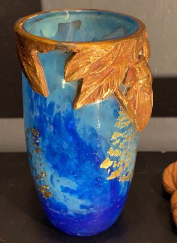 Vaso Daum con cicala, vaso liberty della scuola di Nancy