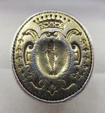 Cachet En Argent, XVIIIe Siècle