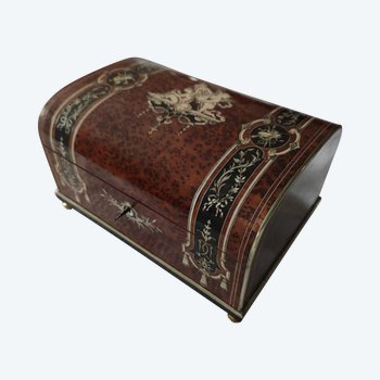 Napoleon III box - Maison Alphonse Giroux - Chiseled ivory and precious wood inlay