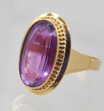 Ring, Gold Und Amethyst.