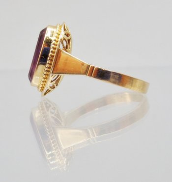 Ring, Gold Und Amethyst.