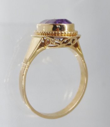 Ring, Gold Und Amethyst.