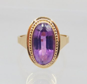 Ring, Gold Und Amethyst.