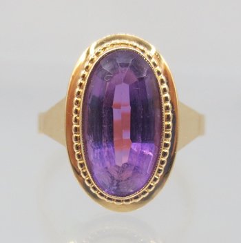 Ring, Gold Und Amethyst.
