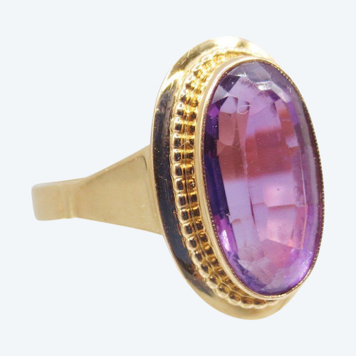 Ring, Gold Und Amethyst.
