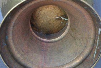 Large Hammered Copper From Solid Damascus Height 76 Cm
