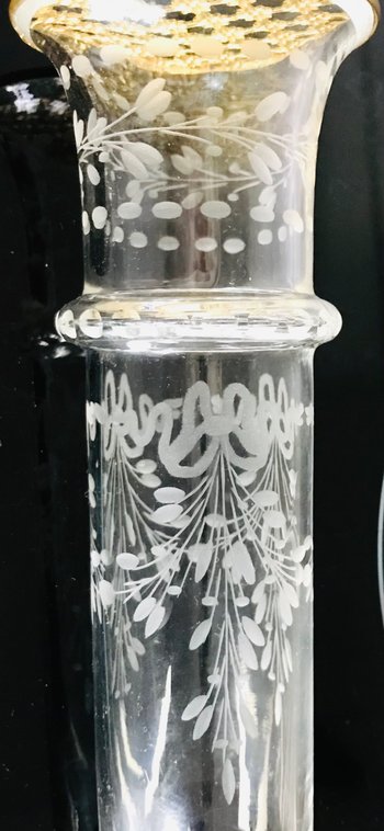 Kutschenvase Blumenstraußhalter aus Kristall und vergoldeter Bronze Napoleon III 19