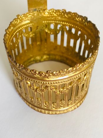 Kutschenvase Blumenstraußhalter aus Kristall und vergoldeter Bronze Napoleon III 19