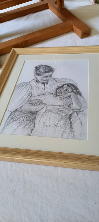 Graphitzeichnung nach Mary Cassat