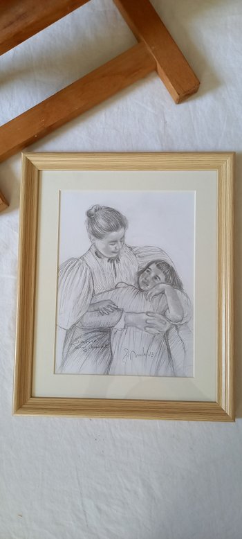 Graphitzeichnung nach Mary Cassat