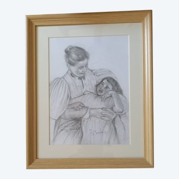 Graphitzeichnung nach Mary Cassat