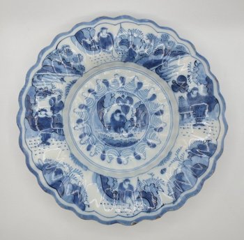 London Earthenware Dish, Late 17th Century.
