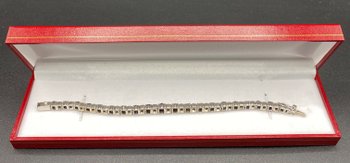BRACELET ARGENT MASSIF SAPHIRS