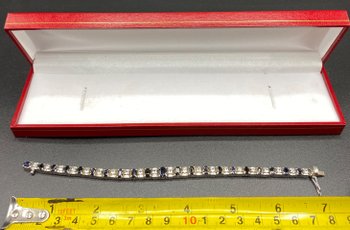BRACELET ARGENT MASSIF SAPHIRS