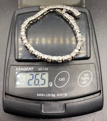 BRACELET ARGENT MASSIF SAPHIRS