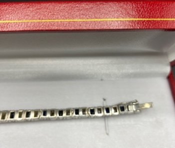 BRACELET ARGENT MASSIF SAPHIRS
