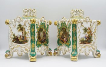 Pair Of Potpourris, Attributed To Jacob Petit.