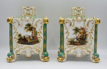 Pair Of Potpourris, Attributed To Jacob Petit.