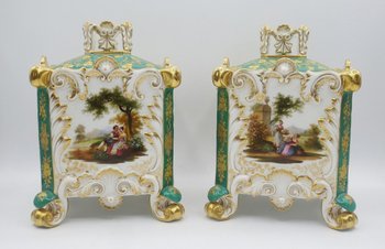 Pair Of Potpourris, Attributed To Jacob Petit.