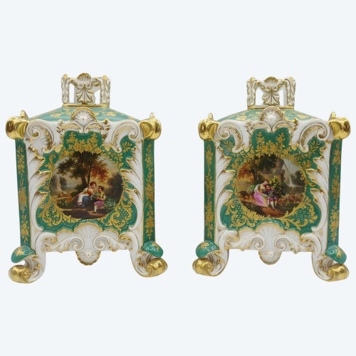Pair Of Potpourris, Attributed To Jacob Petit.